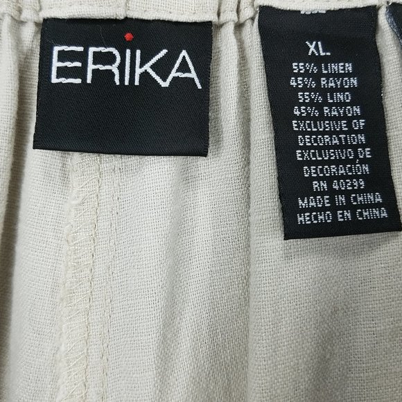 Erika Women's Embroidered Embellished XL Capri Pants - Picture 5 of 15